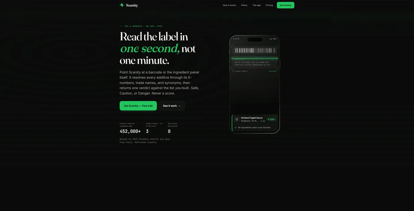 Scanity screenshot